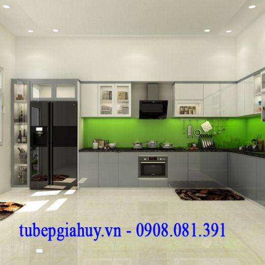  Tủ Bếp Acrylic Bóng Gương Đẹp