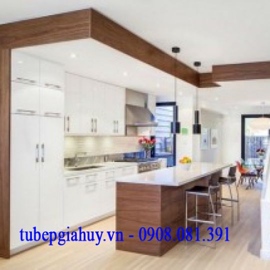 Tủ Bếp Laminate Vân Gỗ